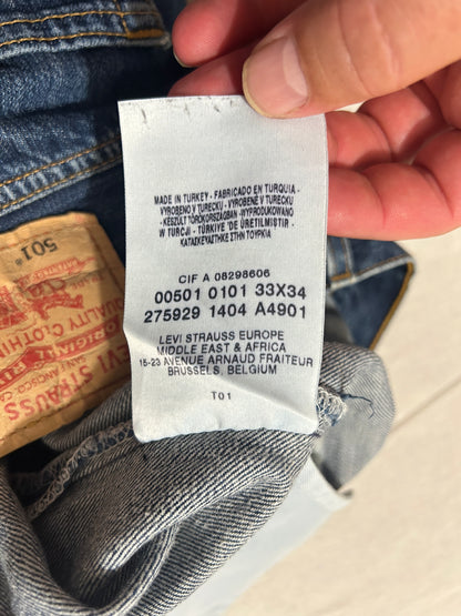 Levi's 501 – Jean Homme – W33 L34 – Bleu Brut