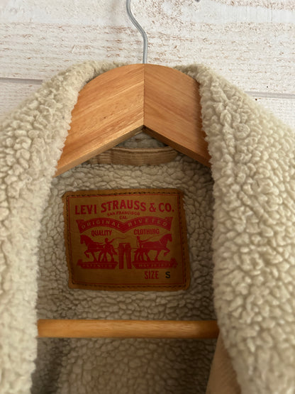 Veste Levi's Sherpa Trucker – Velours côtelé – Beige camel – S
