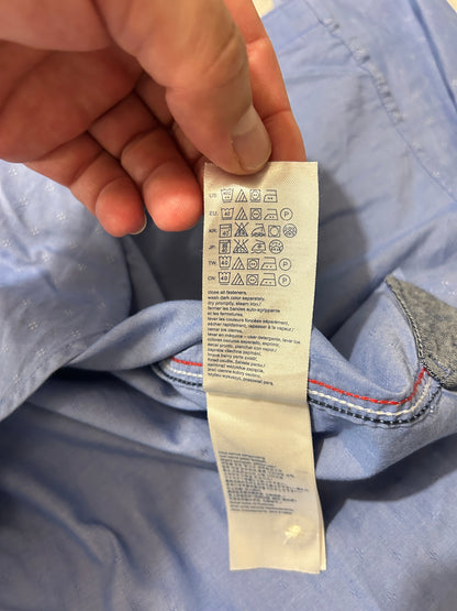 Chemise TOMMY HILFIGER Taille S (Regular Fit) • Bleu Ciel / Motif Micro-Carreaux