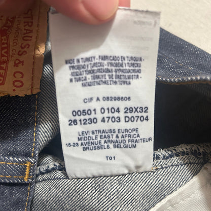 Jean Levi's 501 – Coupe Droite – Bleu brut – W29 L32
