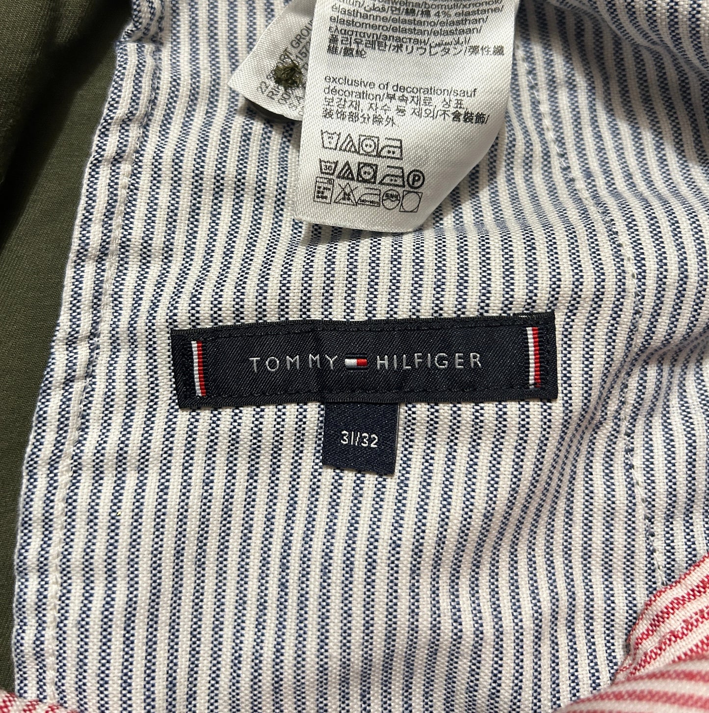 Tommy Hilfiger Bleecker Chino Homme – Coupe Slim – Vert Kaki – W31 L32