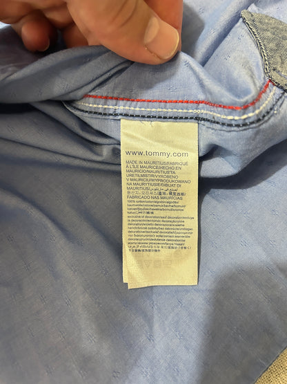 Chemise TOMMY HILFIGER Taille S (Regular Fit) • Bleu Ciel / Motif Micro-Carreaux