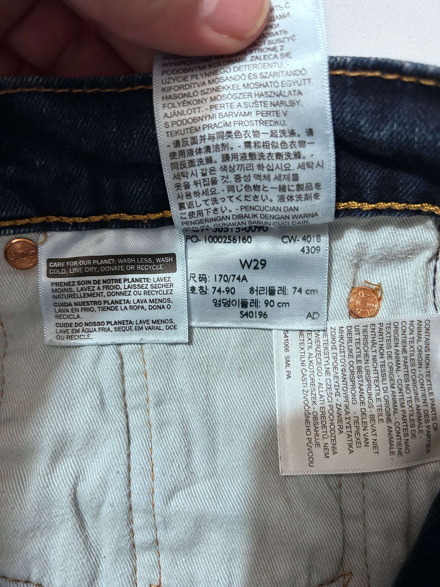 Short jean Lévi's 511 W29