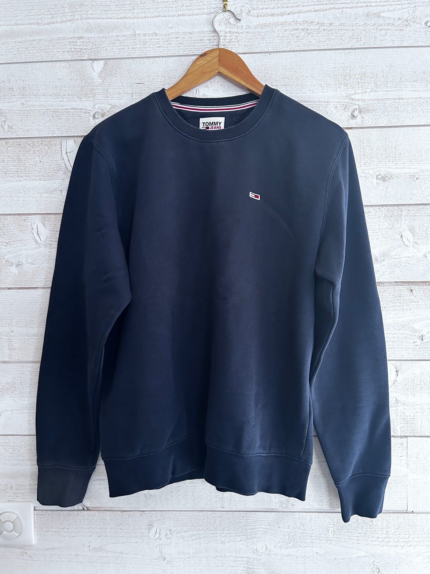 Sweat Col Rond Bleu Marine Tommy Hilfiger (Tommy Jeans) – Taille S – Occasion