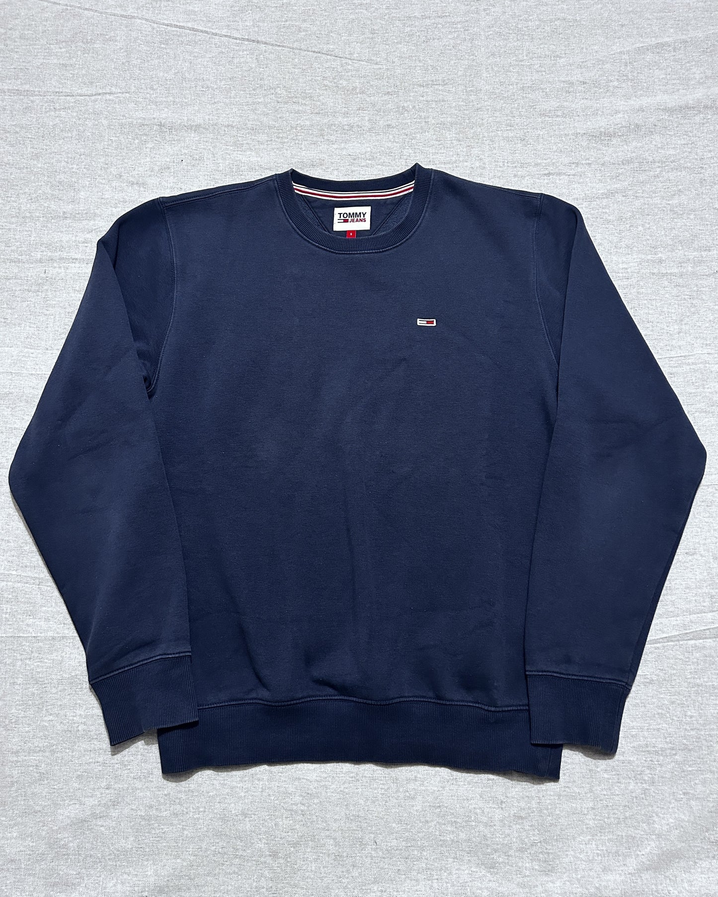 Sweat Col Rond Bleu Marine Tommy Hilfiger (Tommy Jeans) – Taille S – Occasion