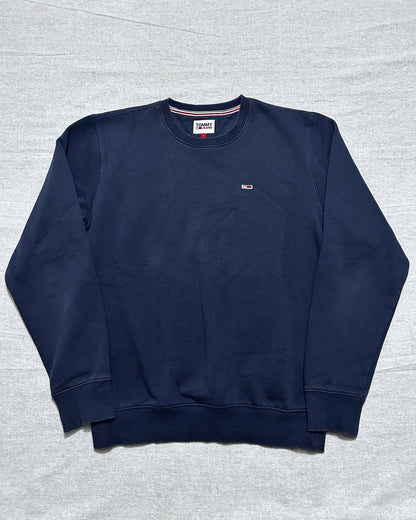 Sweat Col Rond Bleu Marine Tommy Hilfiger (Tommy Jeans) – Taille S – Occasion