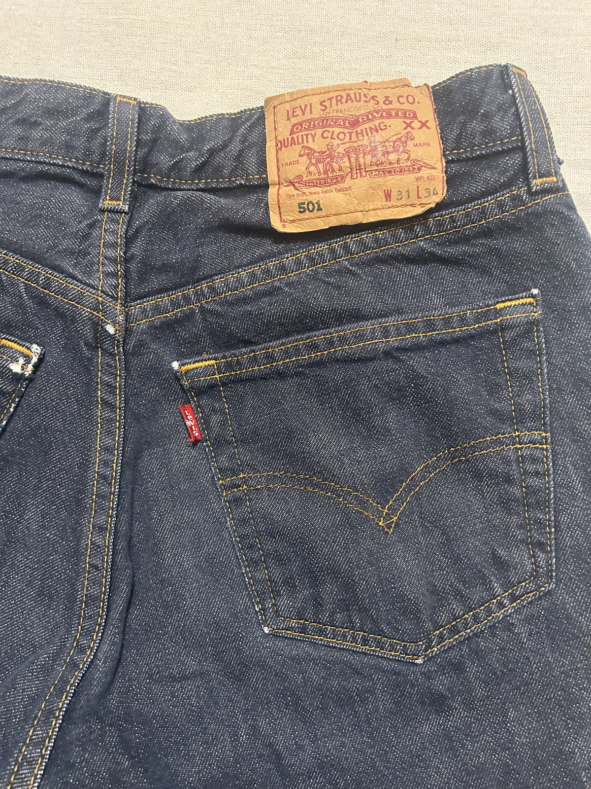 Jean Levi's 501 Coupe Droite – Bleu brut – W31 L34
