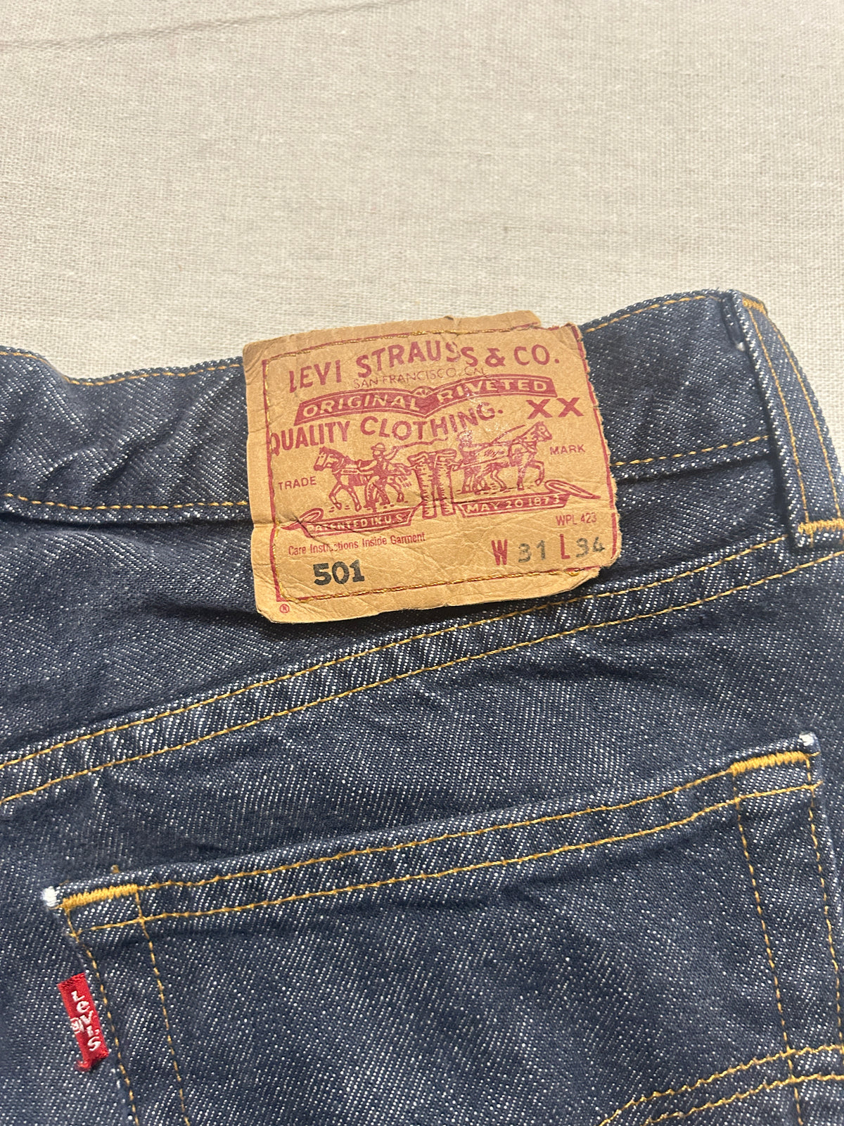 Jean Levi's 501 Coupe Droite – Bleu brut – W31 L34