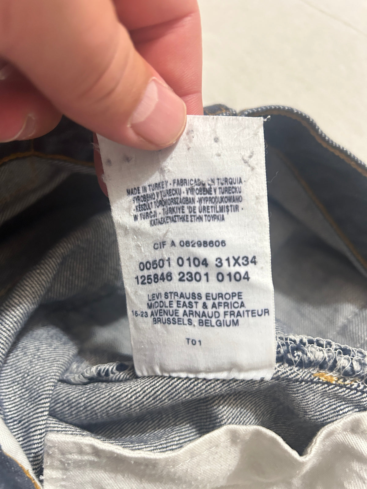 Jean Levi's 501 Coupe Droite – Bleu brut – W31 L34