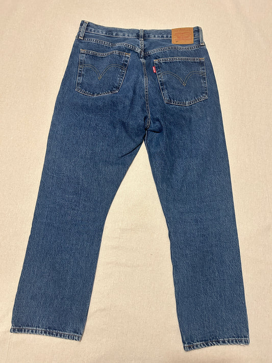 Jean Levi's 501 Crop Fit Droit Femme – W30 L26 Bleu