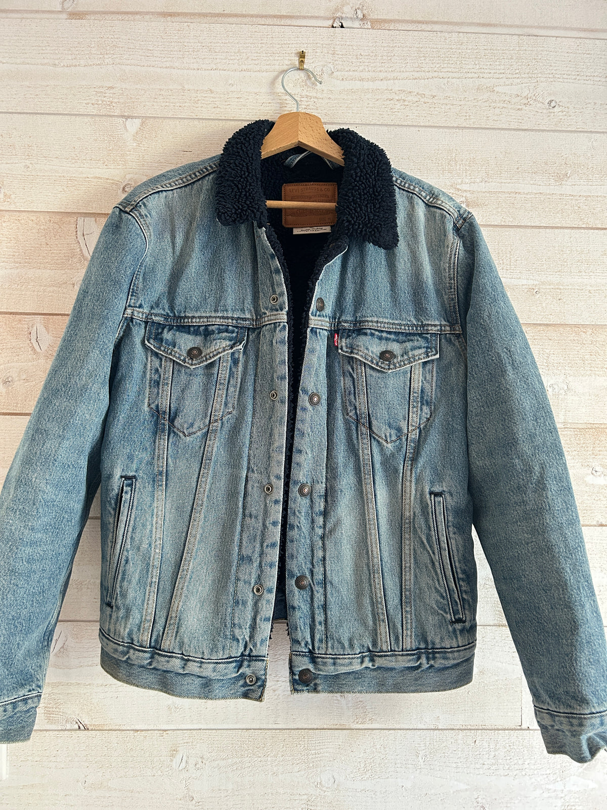 Veste Lévi's Sherpa Trucker Homme – Taille M – Blue Denim