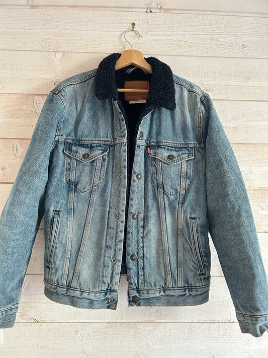 Veste Lévi's Sherpa Trucker Homme – Taille M – Blue Denim