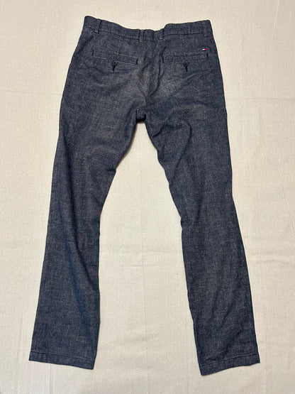 Pantalon Tommy Hilfiger – Chino Bleecker Slim Stretch Homme – W33 L32 – Bleu Marine