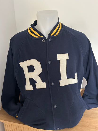 Veste Teddy Polo Ralph Lauren – Bleu marine et jaune – M